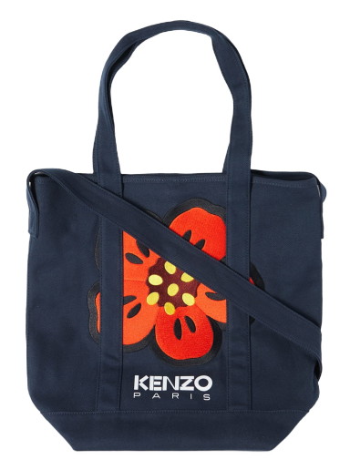 Vászontáskák KENZO Flower Logo Tote Bag Navy Blue Sötétkék | FD65SA901F34-76