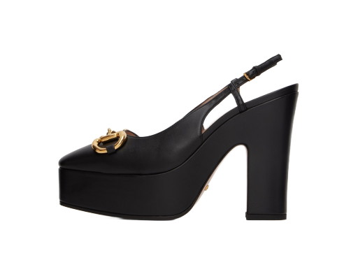 Sneakerek és cipők Gucci Horsebit Heels "Black" Fekete | 723837 BKO00