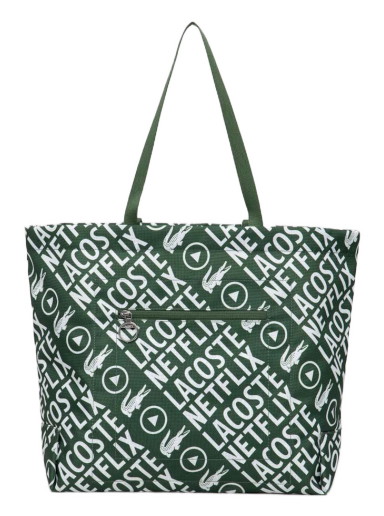 Vászontáskák Lacoste x Netflix Contrast Print Tote Zöld | NU4254FX