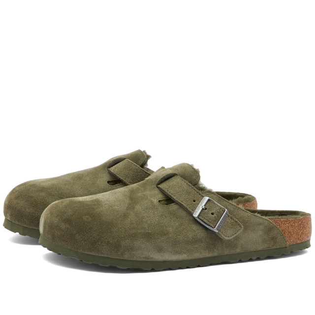Sneakerek és cipők Birkenstock Boston Shearling Thyme Suede Zöld | 1025686