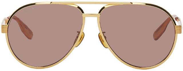 Napszemüveg Gucci Gold Aviator Sunglasses Fémes | GG1513S-002