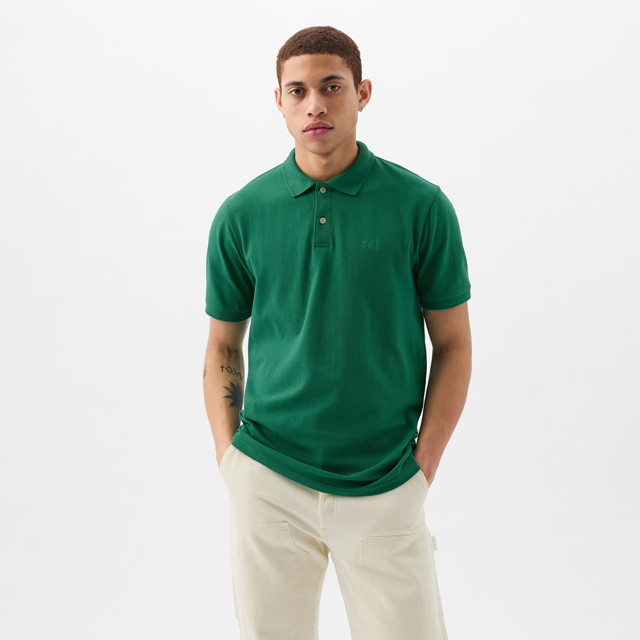 Póló GAP Logo Pique Polo Irish Clover Zöld | 586306-16