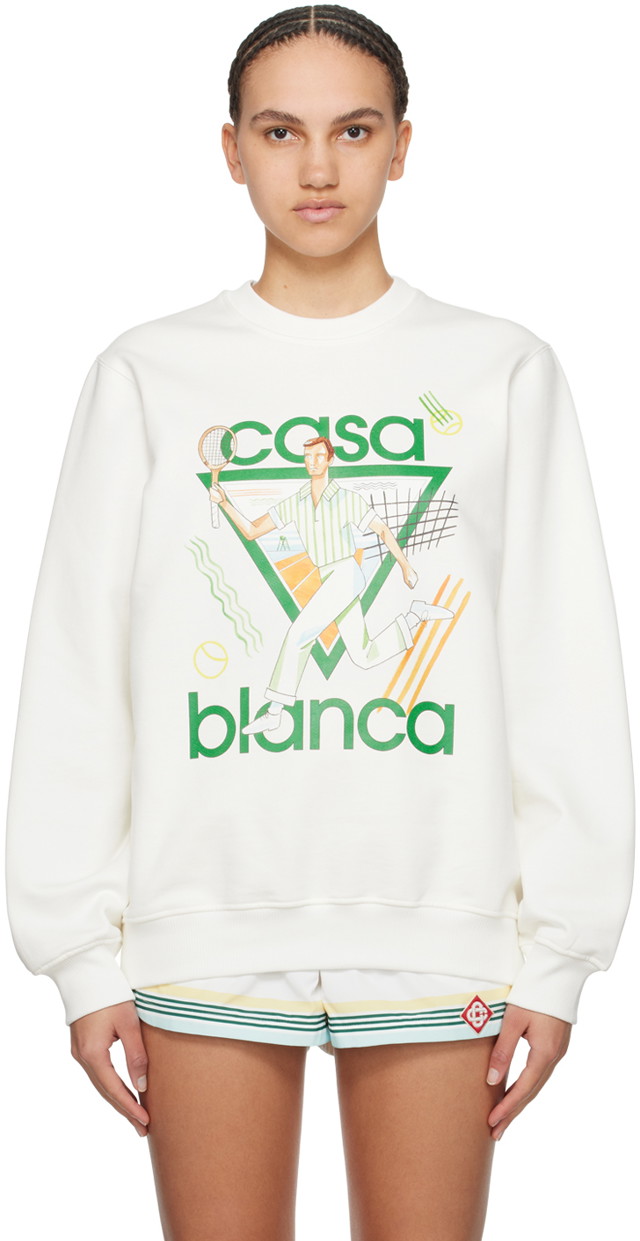 Sweatshirt Casablanca 'Le Jeu' Sweatshirt Fehér | U-MPS24-JTP-001-02