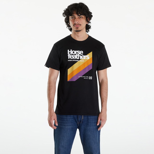 Póló Horsefeathers VHS T-Shirt Black Fekete | SM1339A