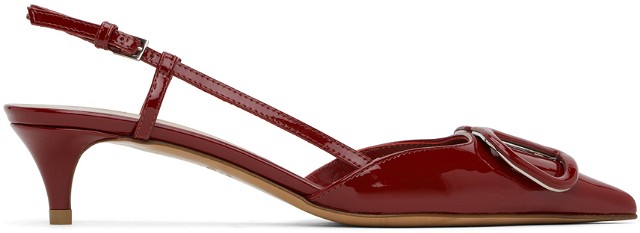 Sneakerek és cipők Valentino Garavani Red VLogo Signature Slingback Heels Burgundia | 5W2S0Q70TMK