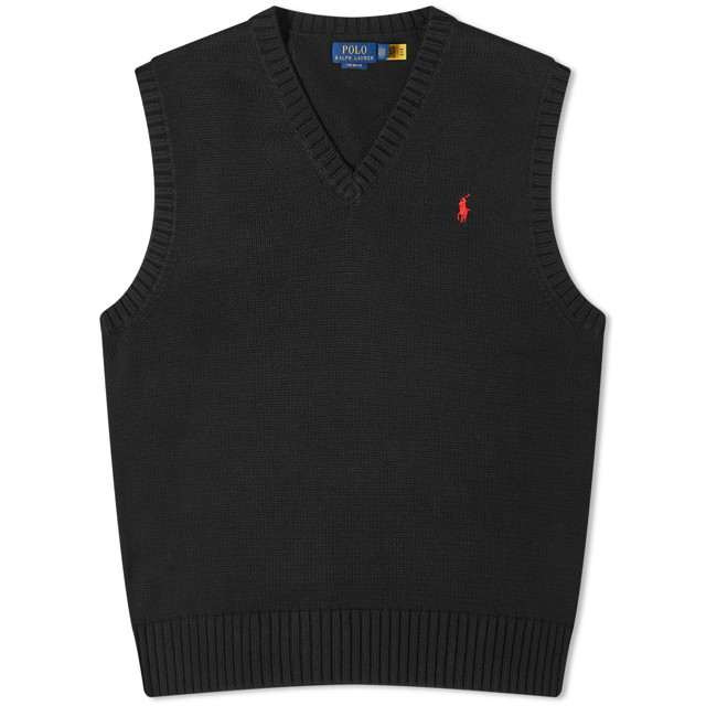 Pulóver Polo by Ralph Lauren Knit Vest Fekete | 710A33366001