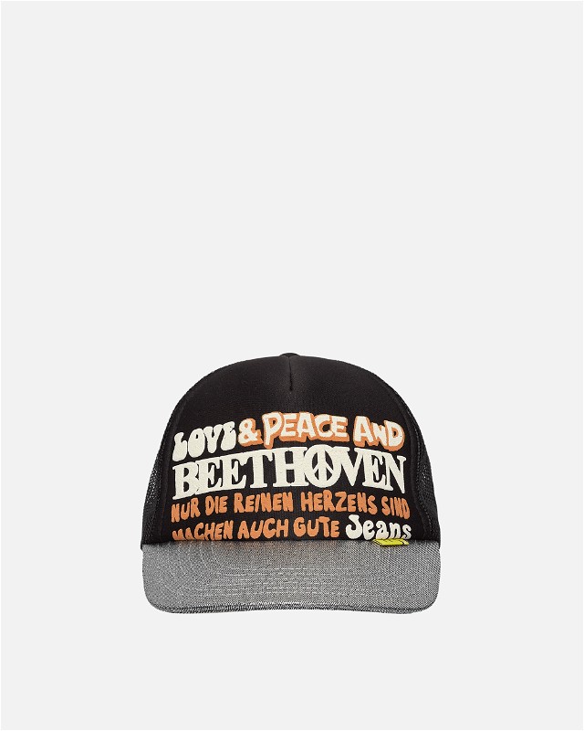 LoveandPeace And Beethoven Silver Brim Trucker Cap