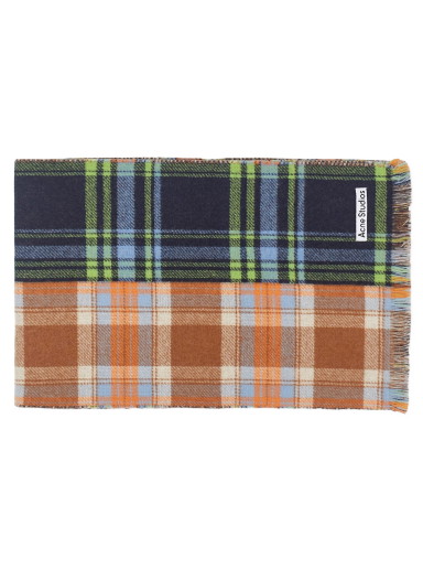 Sálak és kendők Acne Studios Vorata Patchwork Tartan Scarf Zöld | CA0278-DI7