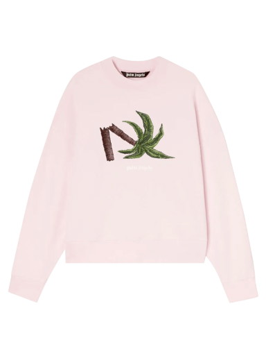 Pulóver Palm Angels Broken Palm Crewneck Rózsaszín | PMBA026S22FLE0133055