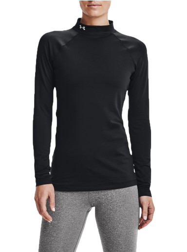 Póló Under Armour ColdGear® Authentics Mock Neck Tee Fekete | 1368702-001