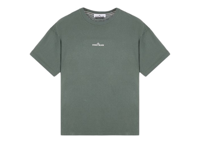 Póló Stone Island Short Sleeve 'Scratched Paint One' T-Shirt Musk Green Szürke | 80152RC89 - V0059