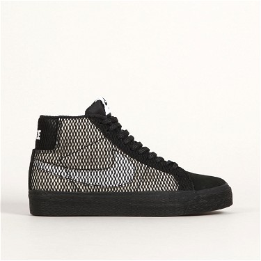 Sneakerek és cipők Nike SB Blazer Mid Prm Mesh White Black Fekete | FN6038-100, 4