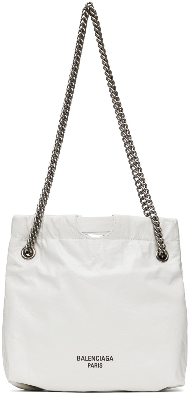 Vászontáskák Balenciaga White Crush XS Tote Bag Fehér | 781796 2AAZ8