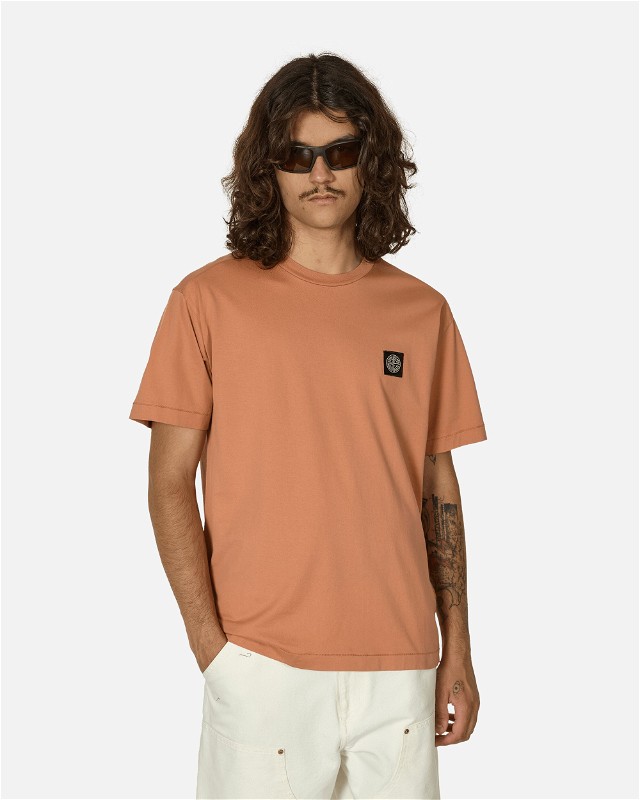 Póló Stone Island Garment Dyed Logo T-Shirt Orange 
Narancssárga | 811524113 V0032