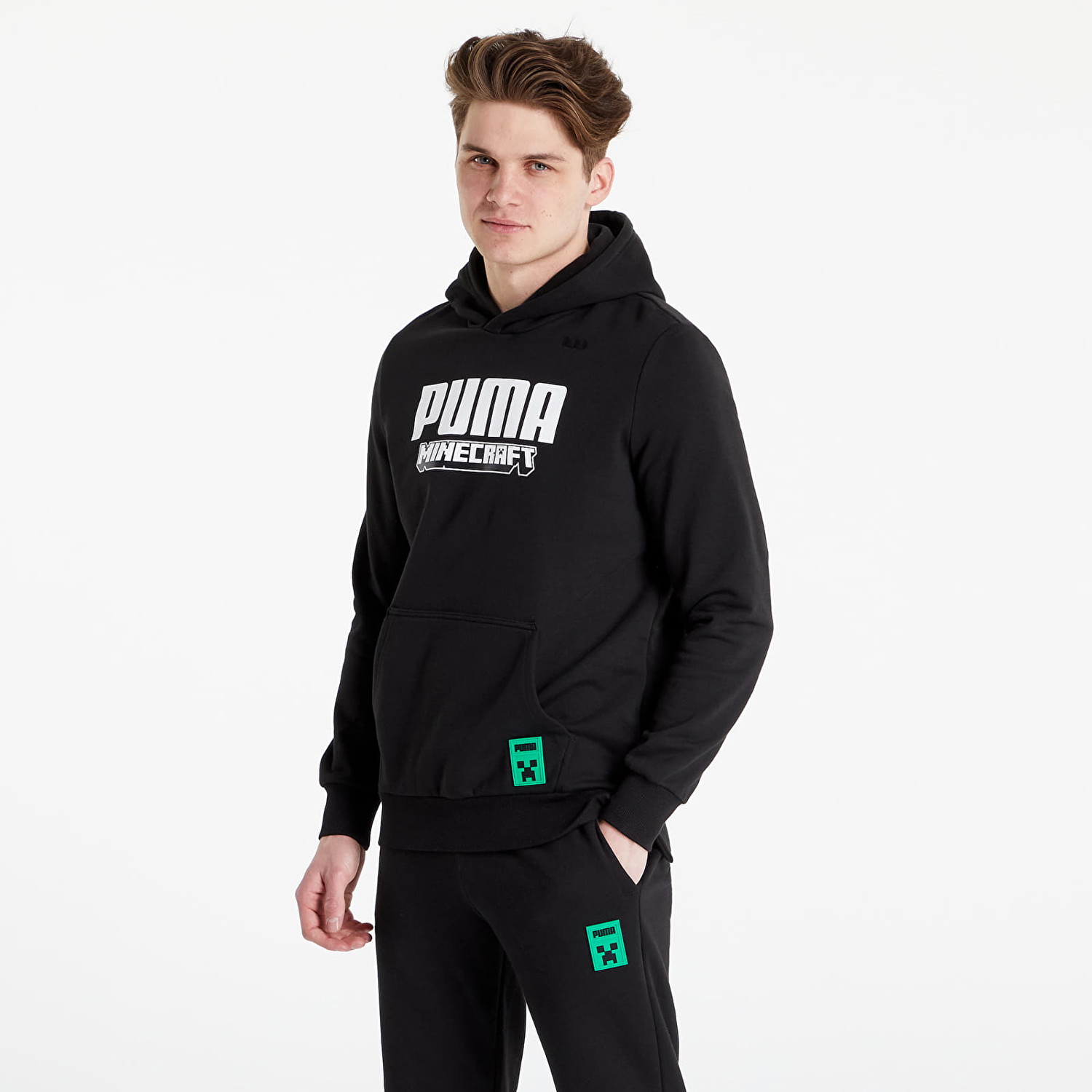 Sweatshirt Puma Minecraft x Hoodie Fekete | 53437601, 0