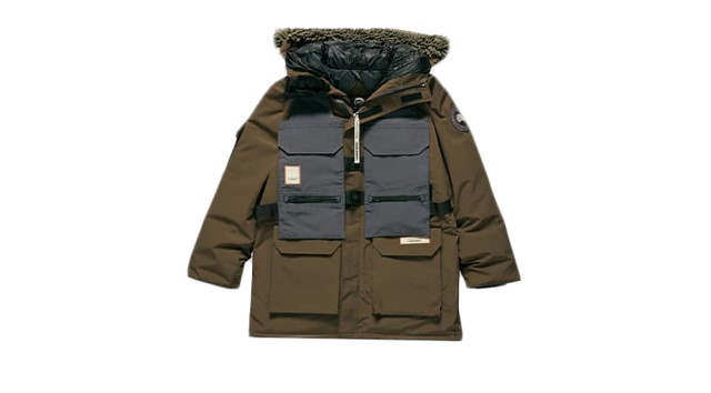 Parkák Canada Goose NBA x Salehe Bembury x Expedition Parka "Military Green/Titanium" Zöld | 4158USB-1249