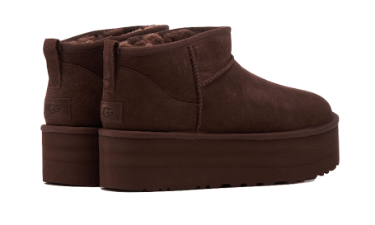 Sneakerek és cipők UGG Classic Ultra Mini Platform Marron Fekete | 1135092-BCDR, 4