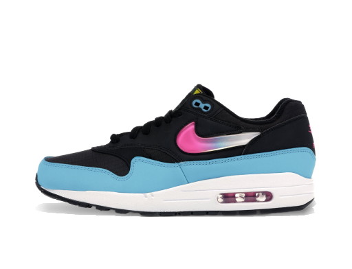 Sneakerek és cipők Nike Air Max 1 Jelly Swoosh Black Fuchsia Blue Fury Türkizkék | CI2450-001