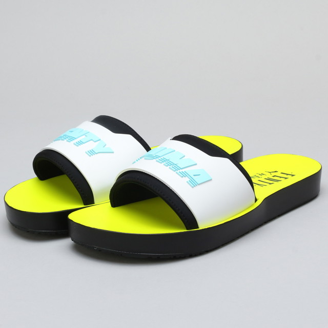 Sneakerek és cipők Puma Fenty by Rihanna Surf Slide Wn's black - white - yellow Többszínű | 367747 02