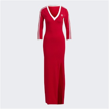Ruha adidas Originals Adicolor Classics 3-Stripes Maxi Dress 
Piros | II0750, 4