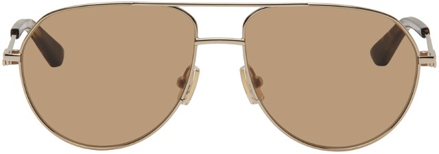 Napszemüveg Bottega Veneta Aviator Sunglasses Bézs | BV1302S-002