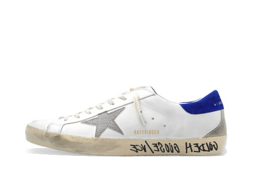 Sneakerek és cipők Golden Goose Super-Star White Snake Blue Fehér | GMF00102.F004797.11554