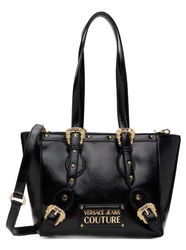 Hátizsákok és táskák Versace Couture SSENSE Exclusive Black Small Buckle Tote Fekete | E75VA4BFP_EZS442