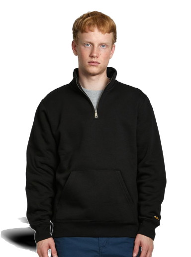 Sweatshirt Carhartt WIP Chase Neck Zip Sweat Fekete | I027038.00F.XX