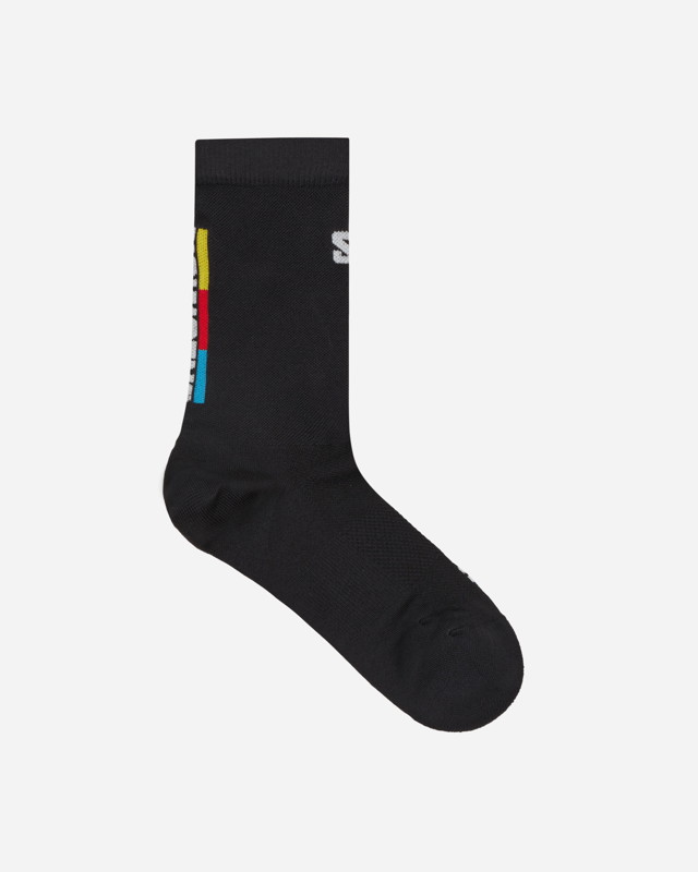 Fehérnemű és zoknik Salomon Pulse Race Flag Crew Socks Black Fekete | LC2262100