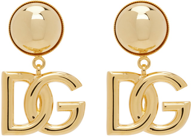 Fülbevaló Dolce & Gabbana Gold 'DG' Earrings Fémes | WEN6P6 W1111