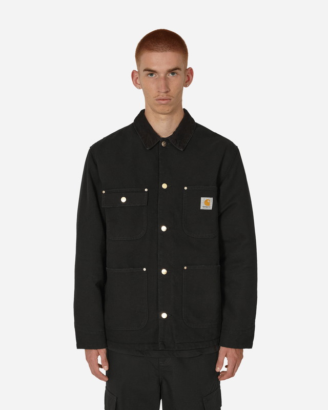 Dzsekik Carhartt WIP OG Chore Coat Black Fekete | I027357_00E_3K