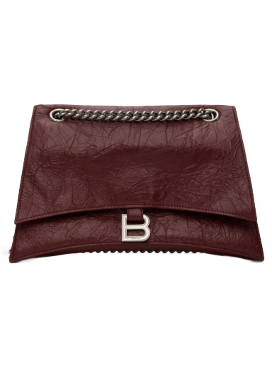 Válltáskák Balenciaga Crush Medium Chain Bag Burgundia | 716393 210IU