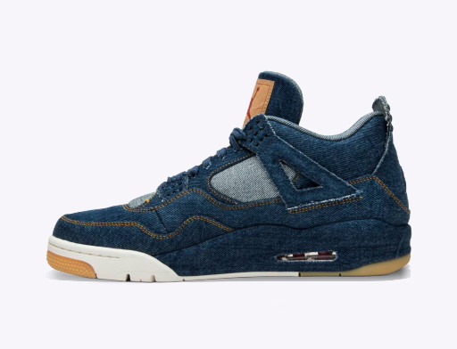 Korlátozott példányszámban Jordan Levi's x Air Jordan 4 Retro "Denim" Sötétkék | AO2571-401