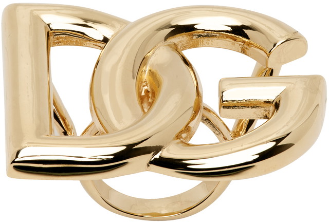 Gyűrűk Dolce & Gabbana Gold Logo Ring Fémes | WRO6C1 W1111