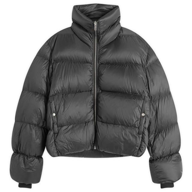Puff dzsekik Rick Owens Turtle Nylon Cropped Puffer Jacket Fekete | RU02D6745-09