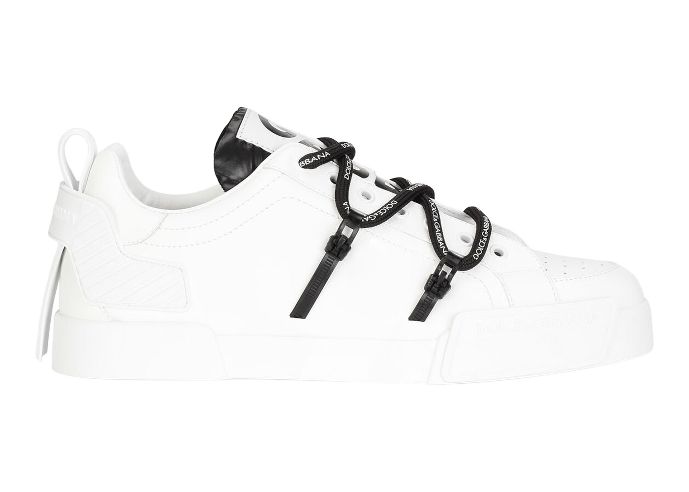 Sneakerek és cipők Dolce & Gabbana Portofino Strapped White Black Fehér | CS1783AJ986_89697, 0