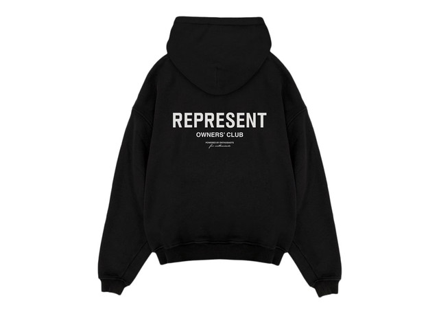 Sweatshirt Represent Clo Represent Owner's Club Hoodie Black Fekete | M04153-01