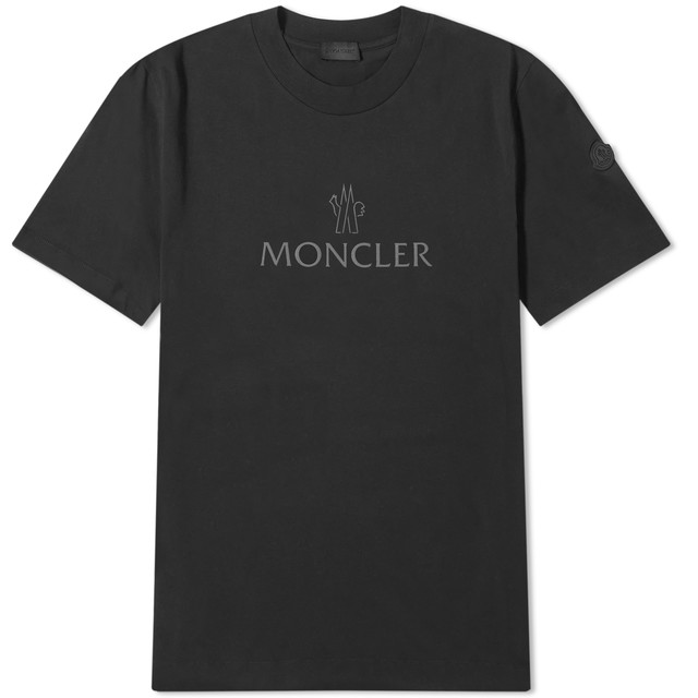 Póló Moncler Men's Text Logo T-Shirt Black Fekete | 8C000-60-829H8-999