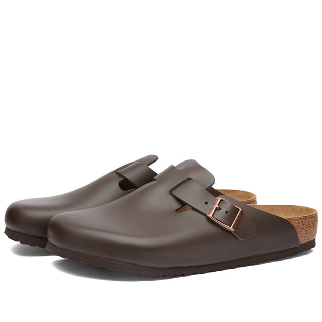 Sneakerek és cipők Birkenstock Boston Dark Brown Smooth Leather Fekete | 60101