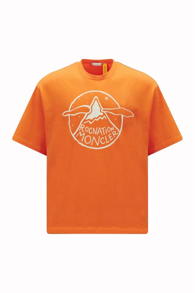 Póló Moncler Roc Nation by Jay-Z x Logo Motif T-Shirt 
Narancssárga | I209W8C0000689A8Y328
