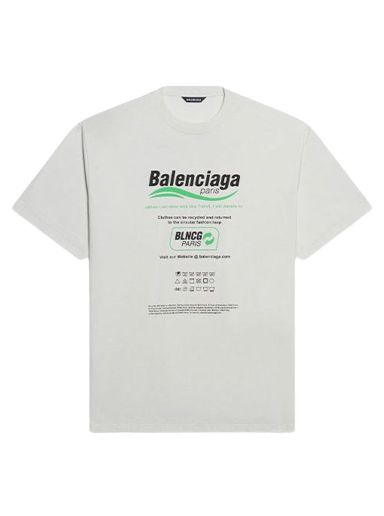 Póló Balenciaga Dry Cleaning Boxy Logo Tee Fehér | 651795TKVF89085