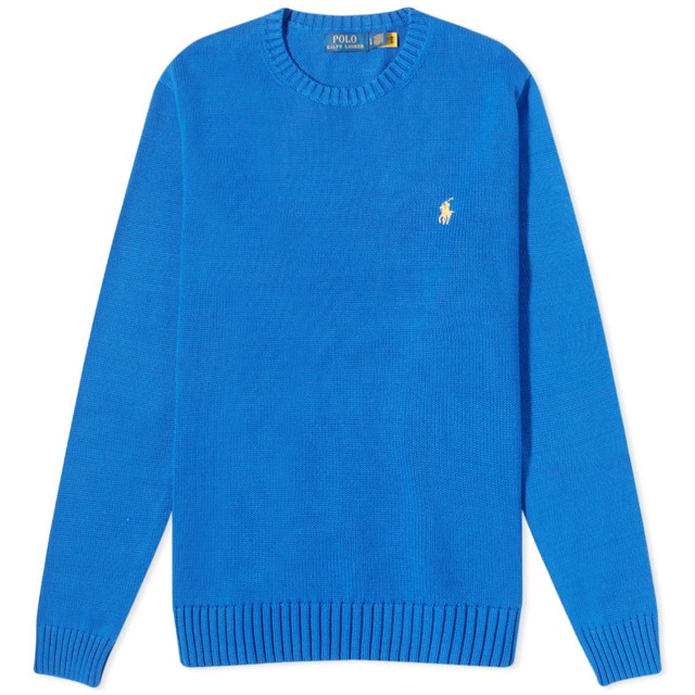 Polo Ralph Lauren Cotton Shaker Crew Knit New Sapphire