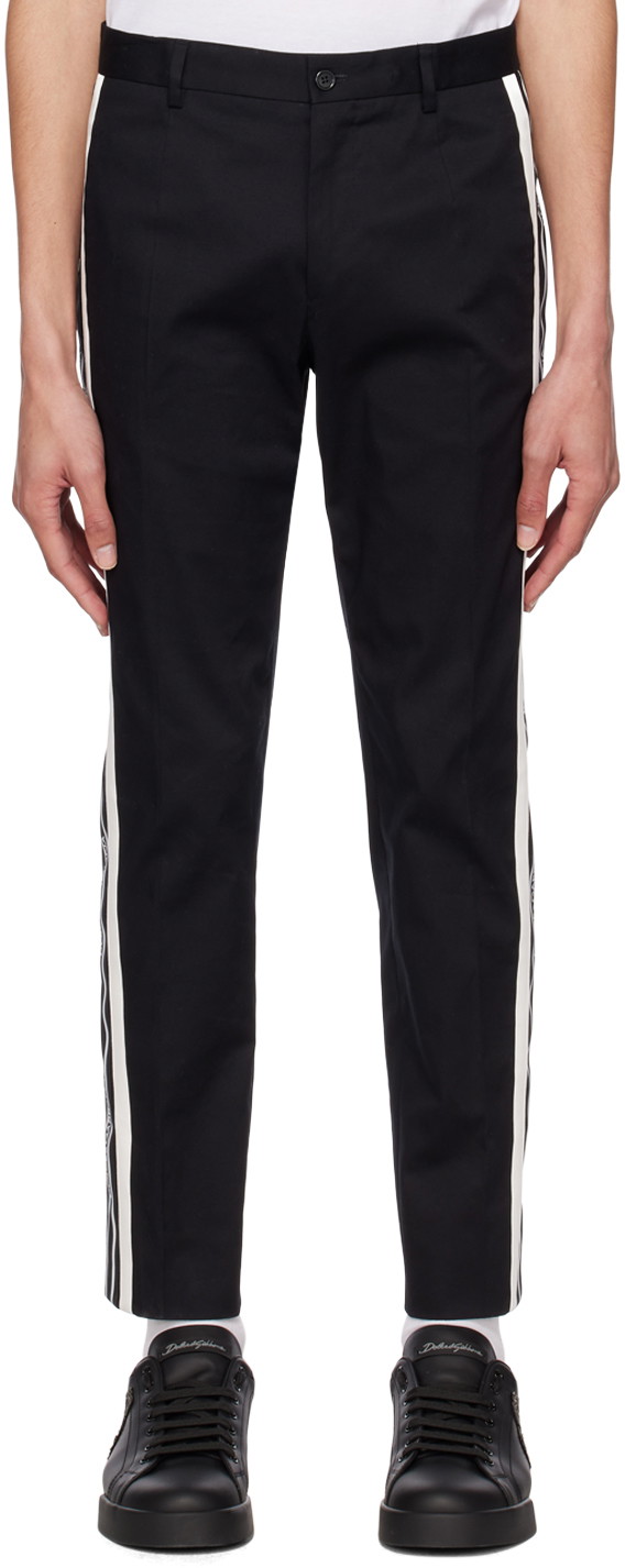 Nadrág Dolce & Gabbana Black Band Trousers Fekete | GVWJETFUFHT