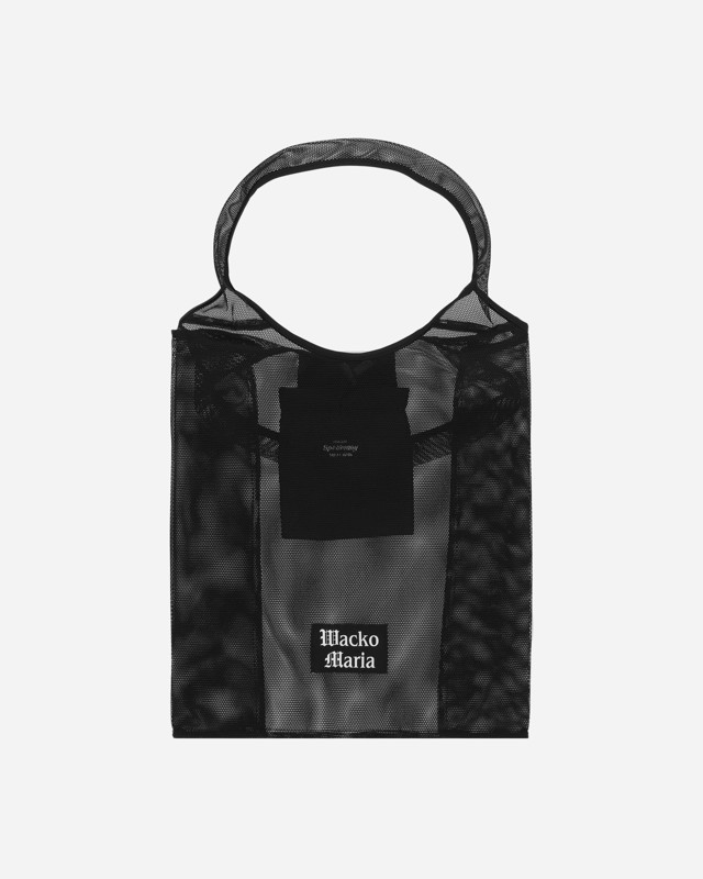 Vászontáskák WACKO MARIA Speak Easy Mesh Packable Tote Bag (Type-2) Black Fekete | WMA-BG05 BLK