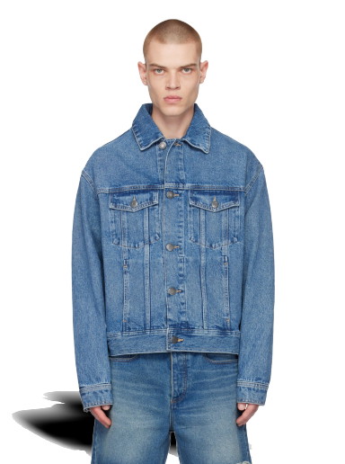 Dzsekik AMI Boxy Fit Denim Jacket Sötétkék | UJK204.DE0001