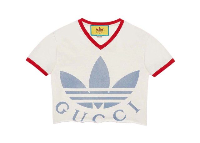 Crop topok Gucci adidas x Cropped T-Shirt White Fehér | 693637 XJEB1 9095