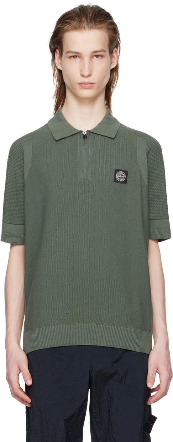 Pólóingek Stone Island Patch Polo Tee Zöld | 8015533B4