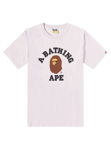 Póló BAPE Pigment College T-Shirt Purple Orgona | 001TEJ301021M-PPL