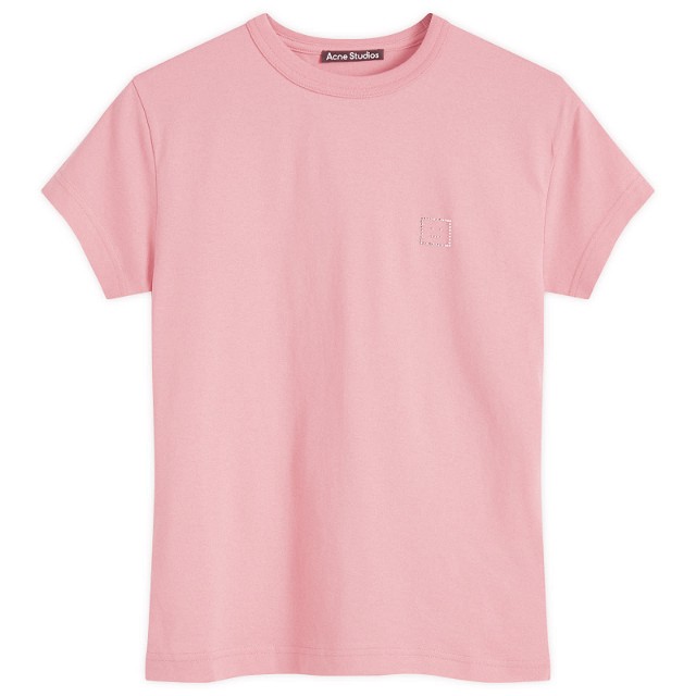 Póló Acne Studios Face Baby T-Shirt Rózsaszín | CL0288-CKQ