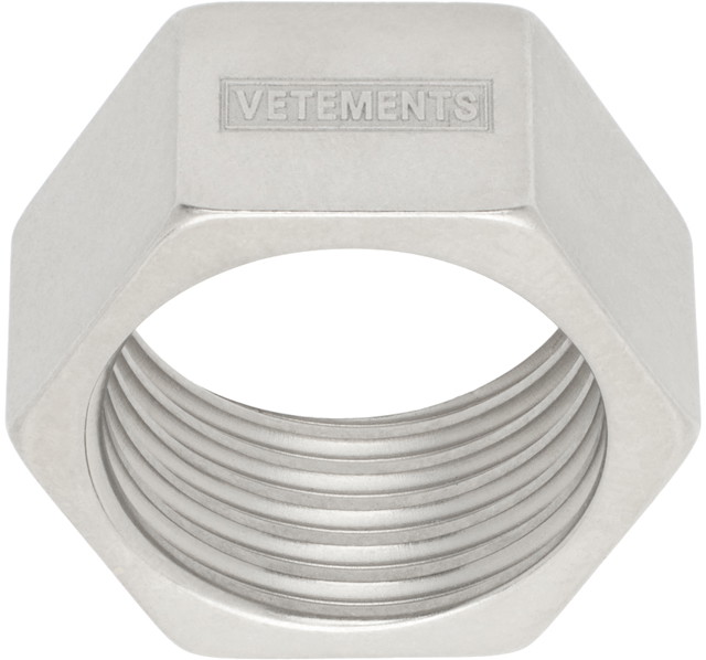 Gyűrűk VETEMENTS Thick Nut Ring Szürke | UE64RI400S